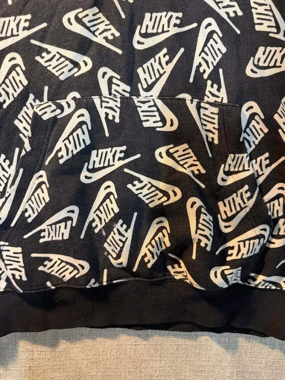 Nike Sportswear Allover Print Logo Pullover Hoodie